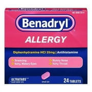 2 Pack - Benadryl Allergy Ultratab Tablets 24 Tablets Each
