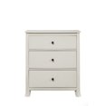 thumbnail image 1 of Alpine Furniture Baker 3 Drawer Small Wood Chest in White, 1 of 2