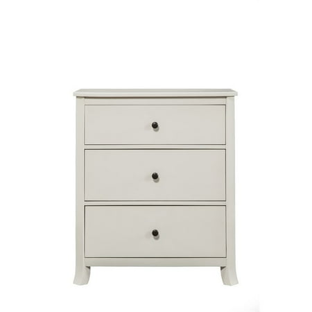 Alpine Furniture Baker 3 Drawer Small Wood Chest In White Walmart