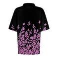 thumbnail image 5 of Jewelreauty Casual Tunic Tops for Women Button Neck Short Sleeve Summer Blouses Tee Shirts, 5 of 5