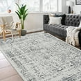 thumbnail image 2 of Hasoo 10' x 13' Area Rug for Living Room Boho Vintage Rug Non Slip Throw Rugs Floral Indoor Carpet, Gray, 2 of 6