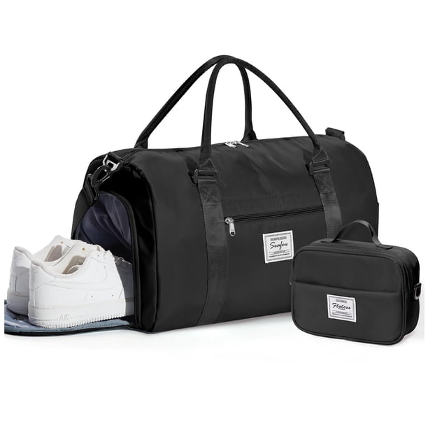 Bolsa de gimnasio WISEPACK, bolsa de viaje impermeable con compartimento para zapatos
