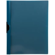 JAM Paper & Envelope Swing Lock Plastic Report Covers, 9 x 12, Blue, 3/Pack