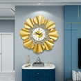 thumbnail image 5 of Modern Luxury Wall Clock Silent Ginkgo Leaf Wall Clock for Home Office Living Room Decor, 5 of 12