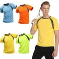 thumbnail image 4 of Fjuchai Men's Women's Short Sleeve T Shirts Teeops Round Neck Active Athletic Tees Casual Summer Solid Color T Shirt Dry Fit Moisture Wicking,Size S-4XL, 4 of 7