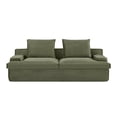thumbnail image 3 of Nimbus Oversized Full Foam 4 Seater Couch for Living Room Upholstered in Soft Corduroy Fabric, Wide Armrests, Ergonomic Compressed Sofa in a Box, No Assembly, 90 Inch Wide, Green81792, 3 of 9