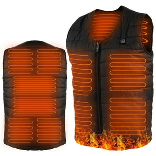 DUKUSEEK Camo Electric Heated Vest with Heated Seat Cushion for Hunting Hiking Outdoors