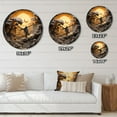 thumbnail image 4 of Designart "Papercut Depiction of a Lone Outlaw in the West II" Western Oversized Wall Clock, 4 of 5