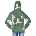 thumbnail image 4 of Xecao Lotus Golden Line Print Fishing Shirts for teenager Long Sleeve UV Sun Protection Hoodie with Zipper Outdoor Hiking Shirts-Medium, 4 of 7