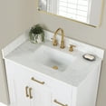 thumbnail image 3 of Altair Gavino 36" Wood Vanity in White with Grain White Composite Stone Top No Mirror, 3 of 12