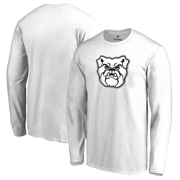 Men's White Butler Bulldogs Primary Logo Long Sleeve T-Shirt