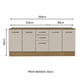 thumbnail image 3 of Kit Gabinete Bajo Almacenamiento Garaje Madesa 200cm, 3 of 10