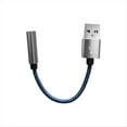 thumbnail image 3 of USB A 3,5mm Cable de Audio Hembra Tarjeta Sonido Estéreo Externa Auriculares Micphone Adaptador Plata y, 3 of 5