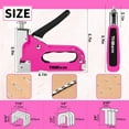 THINKWORK Pink Staple Gun Tool Set, 25 Piece Lady‘s Home Tool Kit with