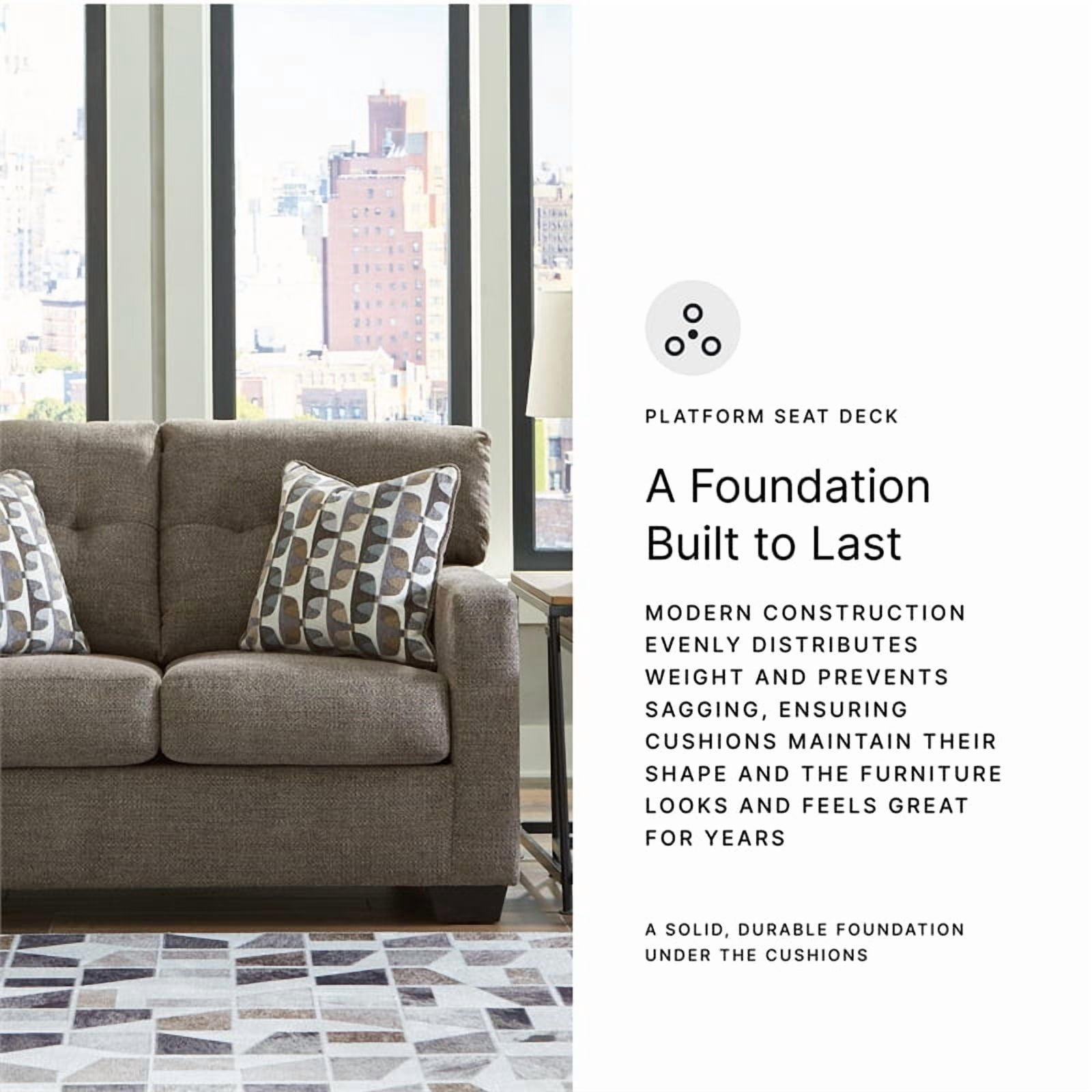 Signature Design by Ashley Mahoney Chocolate Loveseat