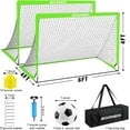 thumbnail image 2 of Kids Soccer Goal for Backyard Set - 2 Set of 6X4 / 4X3 ft Toddler Soccer Nets Training Equipment, Soccer Ball, Pop Up Portable Soccer Set for Kids and Youth Games and Training Goals Ages 3-16 Gift, 2 of 7
