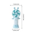 thumbnail image 2 of Bomd Cute Portable Handheld Mini Fans, USB Rechargeable Personal Fan for Women, Battery Operated Small Kawaii Hand Held Fan for Travel/Camping/Outdoor/Home/Office (Blue), 2 of 6