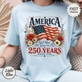 thumbnail image 2 of 250 Years Flag & Poppies Shirt, Patriotic Floral T-Shirt, God Shed His Grace on Thee Tee, 250th Anniversary Shirt, 2 of 7