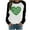B-Black, variant on Ohufall Fall Clothes Fashion Women's Spring Patchwork St. Patrick's Day Printed Long Sleeves Round Neck Casual Tee Casual Loose Pullover Tops