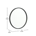Flash Furniture Julianne 20" x 20" Black Modern Wall Mounted Mirror