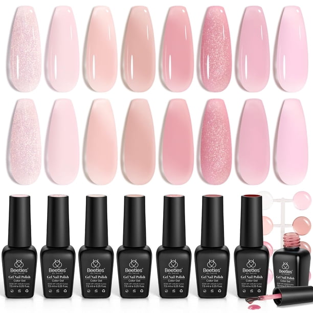 Set de esmaltes de uñas Beetles Spring Jelly Gel, 8 colores, 7 ml