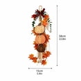 thumbnail image 3 of Rustic Wooden Pumpkin Door Hanging with Warm LED Lights, 3 of 5