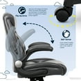 thumbnail image 6 of Serta Air Lumbar Bonded Leather Manager Office Chair, Gray Faux Leather, 6 of 8