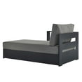 thumbnail image 6 of Modway Tahoe Outdoor Patio Powder-Coated Aluminum Modular Left-Facing Chaise Lounge in Gray Charcoal, 6 of 9