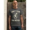 thumbnail image 2 of Halloween Don't Fear Reaper Creepy 4 20 Funny Unisex Men's T-shirt, L, Charcoal, 2 of 6