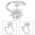 thumbnail image 5 of Anillo de fidget de girasol anillo de moda anillo abierta banda de dedo anillo, 5 of 5