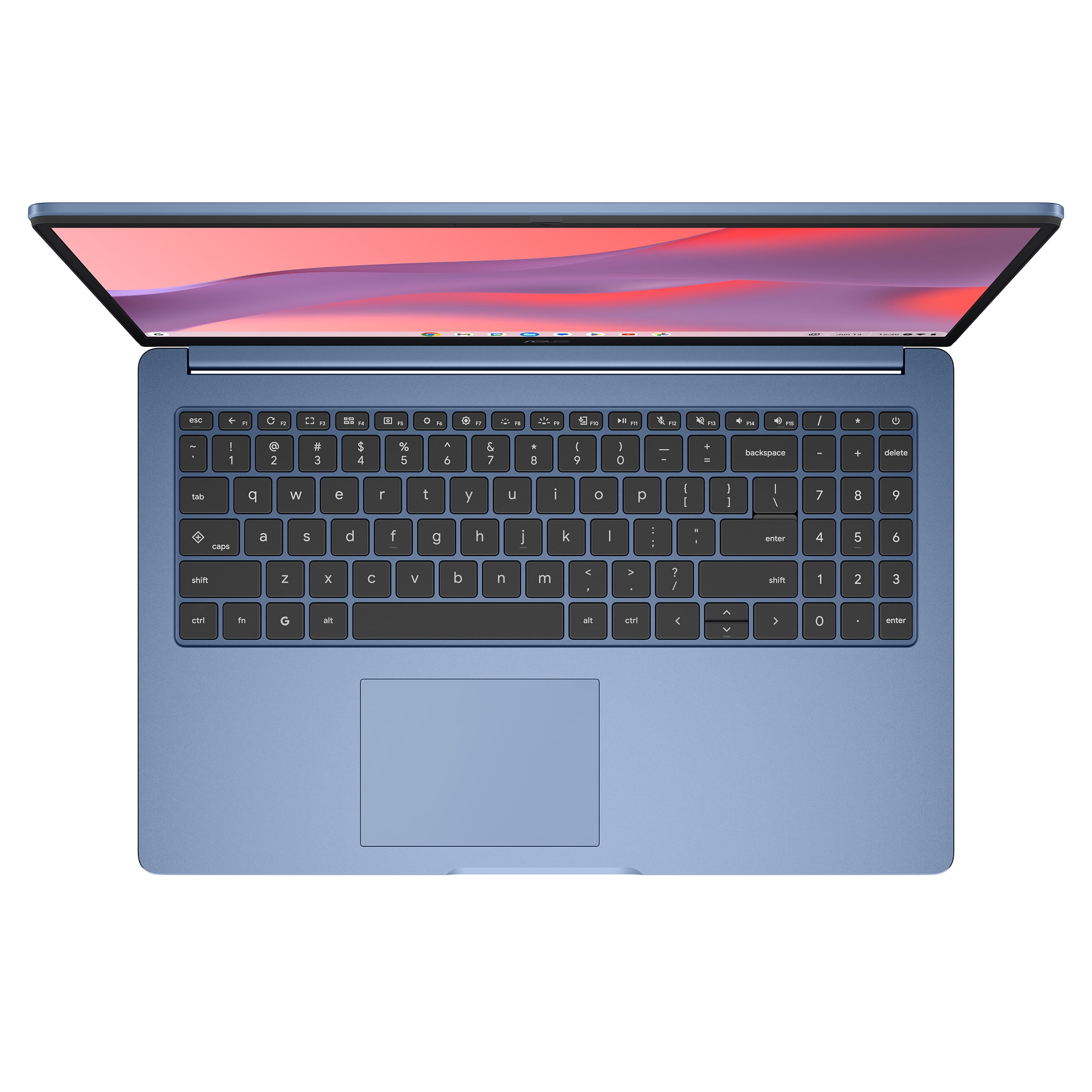 ASUS CX15 15.6 inch FHD IPS Chromebook Laptop Intel Celeron N4500 4GB RAM 128GB eMMC Fabric Blue