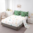 thumbnail image 5 of Castle Fairy Snowman Deer Santa Claus Bedding Comforter Set 7 Pieces for Children Teens,Merry Christmas Xmas Full Bedding Set Lightweight,Green White Fitted Sheet Flat Sheet,Microfiber Bedroom Decor, 5 of 8