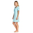 thumbnail image 2 of Casual Nights Women's Poly Short Sleeve Sleepwear Dorm Nightgown - Floral Aqua - Large, 2 of 5