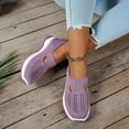 thumbnail image 5 of Womens Shoes,Casual Loafers Breathable On for Everyday Wear Comfortable Casual Loafers for Lightweight Sneakers,Shoes for Women,Light Purple,8, 5 of 9