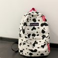thumbnail image 1 of Preppy Style Canvas Zebra Cow Pattern Print Large Backpack Casual Women Handbags Students Korean Style Fashion Retro Bagpack, 1 of 5