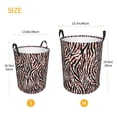 thumbnail image 5 of Kll Zebra Skin And Leopard Print Waterproof Foldable Laundry Hamper Bucket With Handles For Storage Bin,Kids Room,Home Organizer (Small), 5 of 8