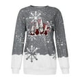 thumbnail image 4 of WXLWZYWL Trendy Sweatshirts For Women 2023 Womens Winter Round Neck Christmas Printed Long Sleeve Tops Printed Regular Blouse, 4 of 5