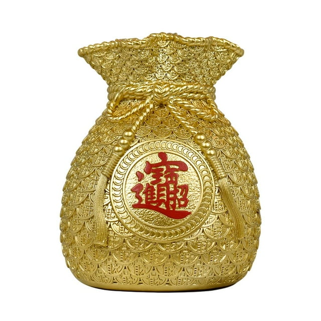 Hucha de resina con forma de florero o maceta, ideal para decorar el hogar. L 2