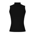 thumbnail image 6 of Women Rib Vest Mock Turtleneck Tank Top Sleeveless Camis Blouses Slim Fit Camisole Tight Layer Tee, 6 of 6