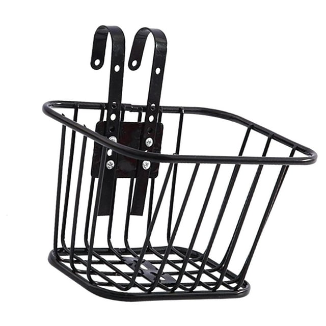 bedienty Metal Kids Bike Basket Lightweight Cycling Accessory Easy To Remove And Install On Front Handlebar Road Bikes