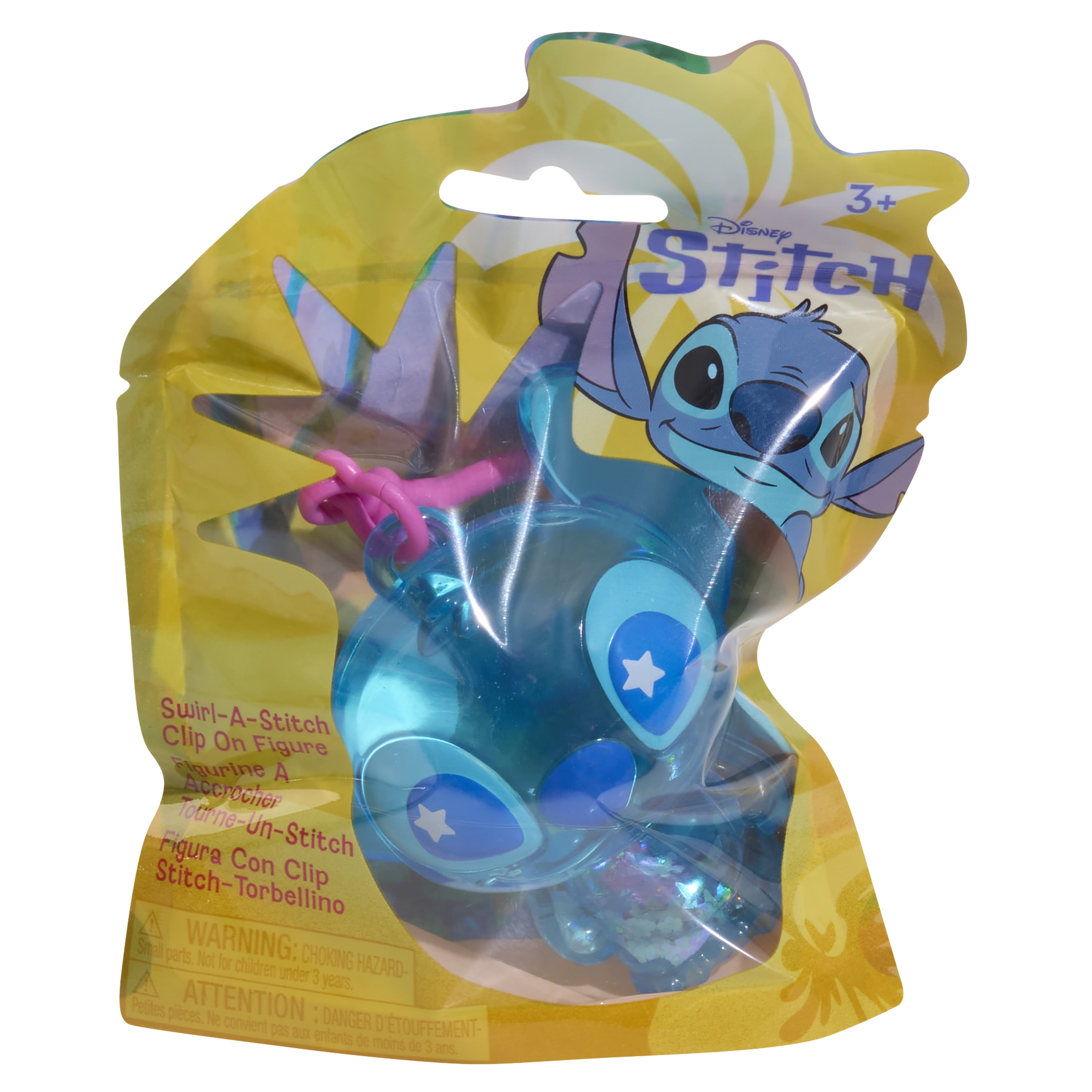 Disney Stitch Swirl-a-Stitch Clip-on 3-inch Figure for Kids Ages 3