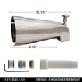 thumbnail image 5 of Westbrass E531DUS-07 Universal Fit 5-1/4" Diverter Tub Spout, Satin Nickel, 5 of 12