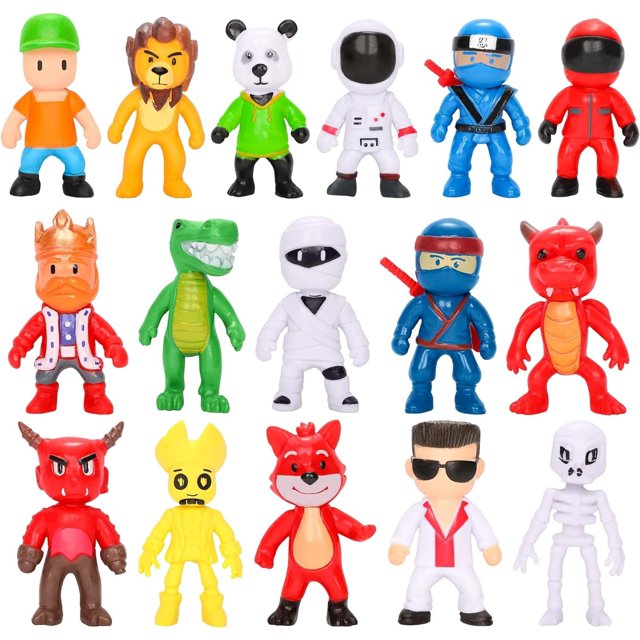KEVCHE 16 Piezas Stumble Guys Figuras Juguetes, Figuras de Stumble Guys Mini Figuras Decoración de Escritorio, Stumble Guys Juguetes para Niños y Aficionados, Edad 3+