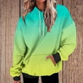 thumbnail image 7 of YUGYXL Womens Neon Print Oversized Sweatshirt Drawstring Pullover Sweatshirt Trendy Gradient Color Tops Fall Fashion Clothes Green XXXXL, 7 of 7