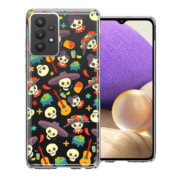 MUNDAZE For Samsung Galaxy A32 Day of the Dead Design Double Layer Phone Case Cover