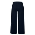 thumbnail image 4 of YDKZYMD Women's Sweatpants Cotton Straight Leg Flare Petite Clearance Baggy Pants Elasticwaist High Waisted Teen Girls Sweatpants with Pockets Straight Leg Fall Jogger Pants Navy S, 4 of 7