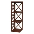 thumbnail image 5 of Lavish Home 4-Shelf Corner Bookcase, Open Criss-Cross Style for Decoration Storage (Brown), 5 of 5