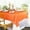 Orange, variant on Wedding Linens Inc. 54" x 108" Rectangular Lace Table Overlays, Lace Tablecloths , Lace Table Overlay Linens, Lace Table Toppers for Wedding Decorations, Events Banquet Party (1pc) - Coral