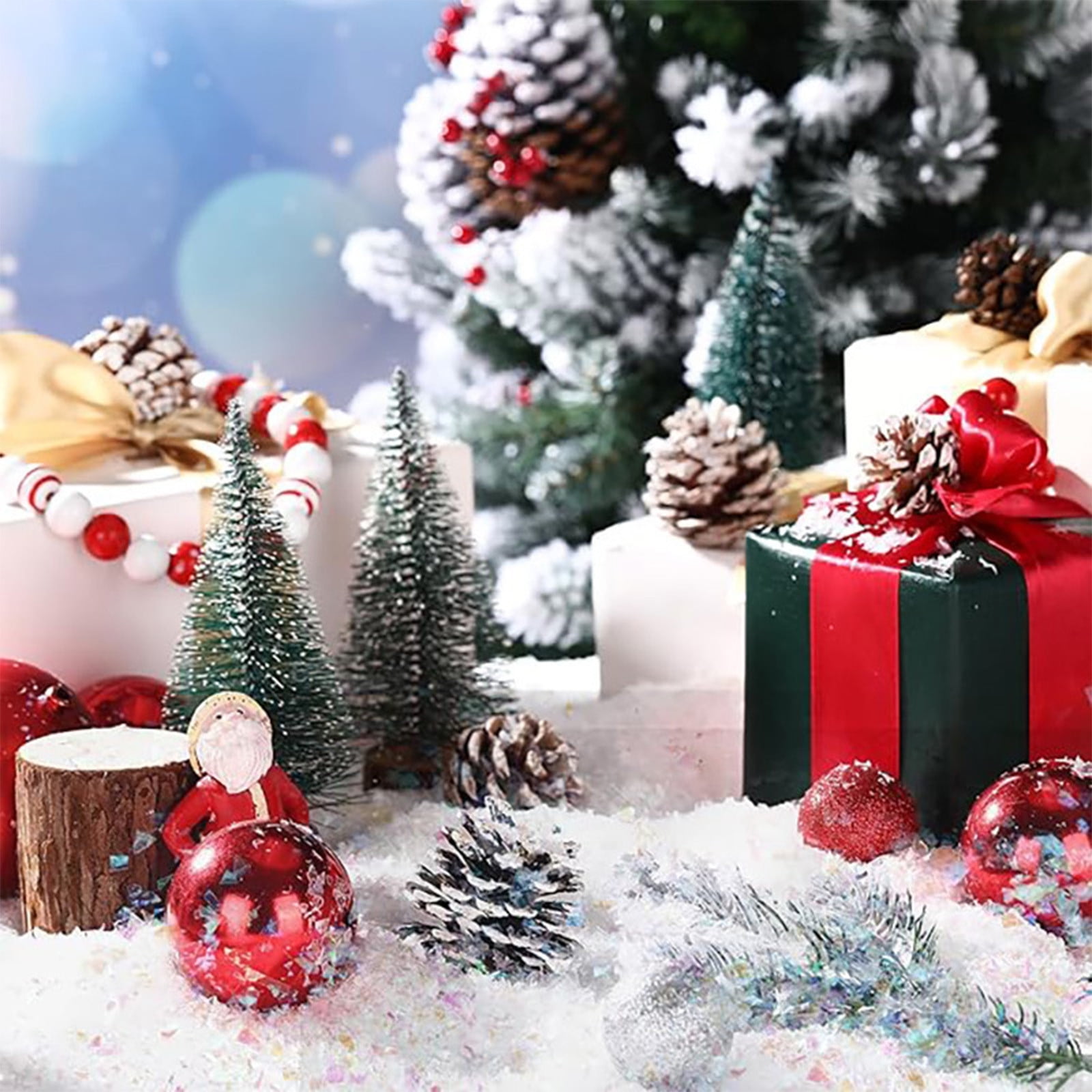 Neige Artificielle Décorative – 1 Paquet 7 Oz (200g), Fibre De Polyester, Pour Décoration Noël & Hiver