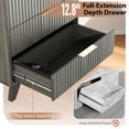 thumbnail image 5 of Ktaxon Fluted Tall 5 Drawer Dresser Solid Wood Chest of Drawers with Soft Close Slides Storage Cabinet for Bedroom Living Room Entryway Gray, 5 of 6